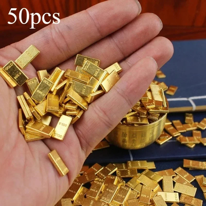 Simulated Mini Gold Bar Zinc Alloy Home Decor Gift