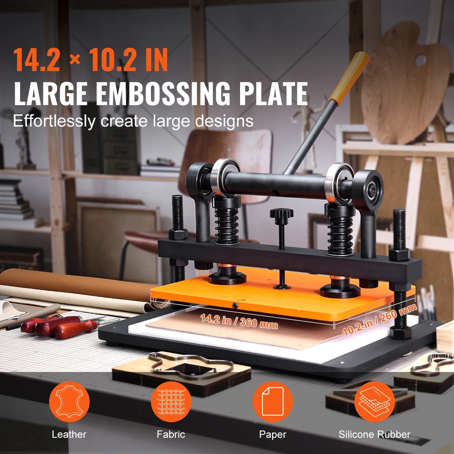 SucceBuy Leather Cutting Machine With Embossing Plate Die Cutter