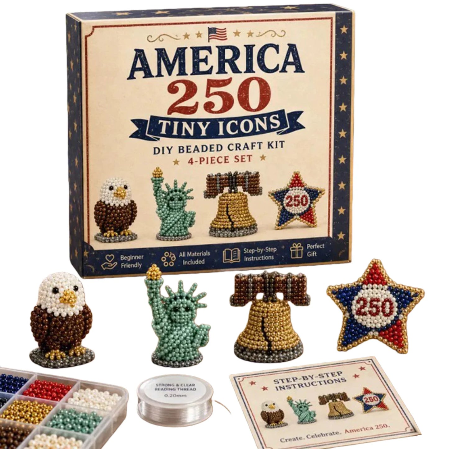 Tiny 3D Beaded Animal DIY Kit Bird Beading Craft Set