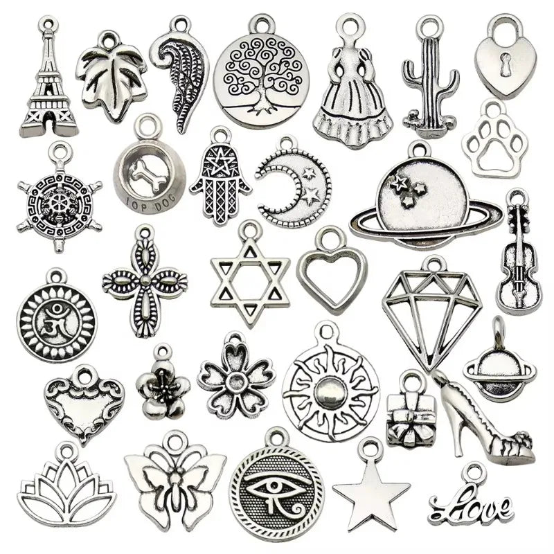 Mixed Tibetan Silver Animal Pendant Charms For Jewelry Making