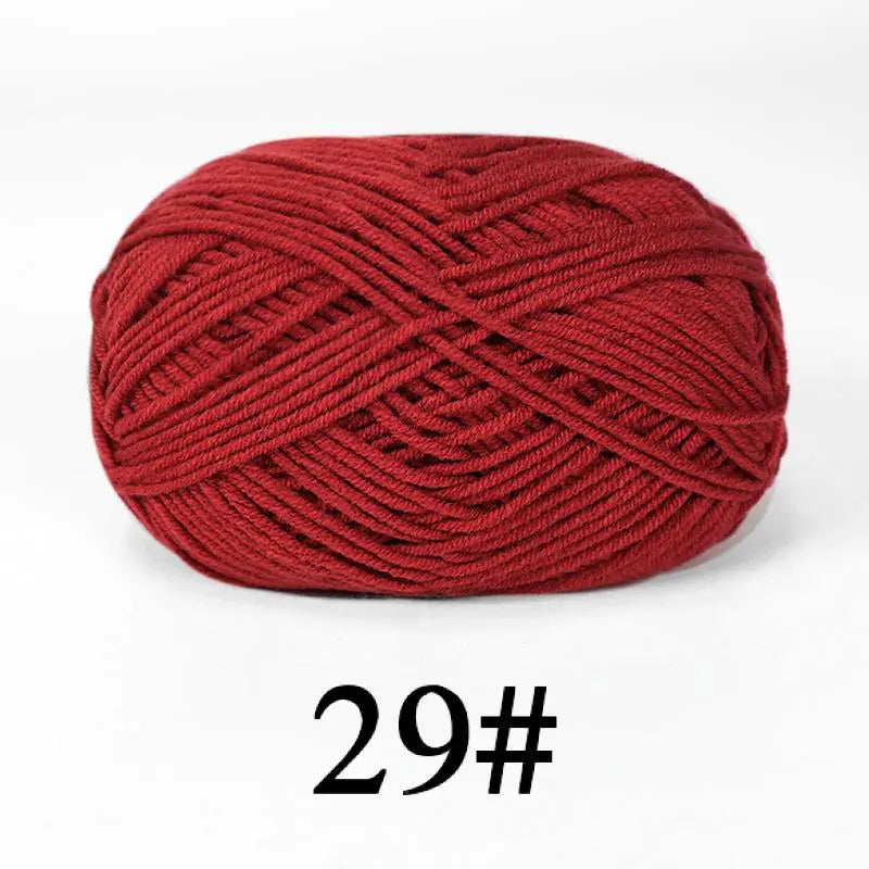 Milk Cotton Yarn Set 5Pcs For Crochet And Knitting