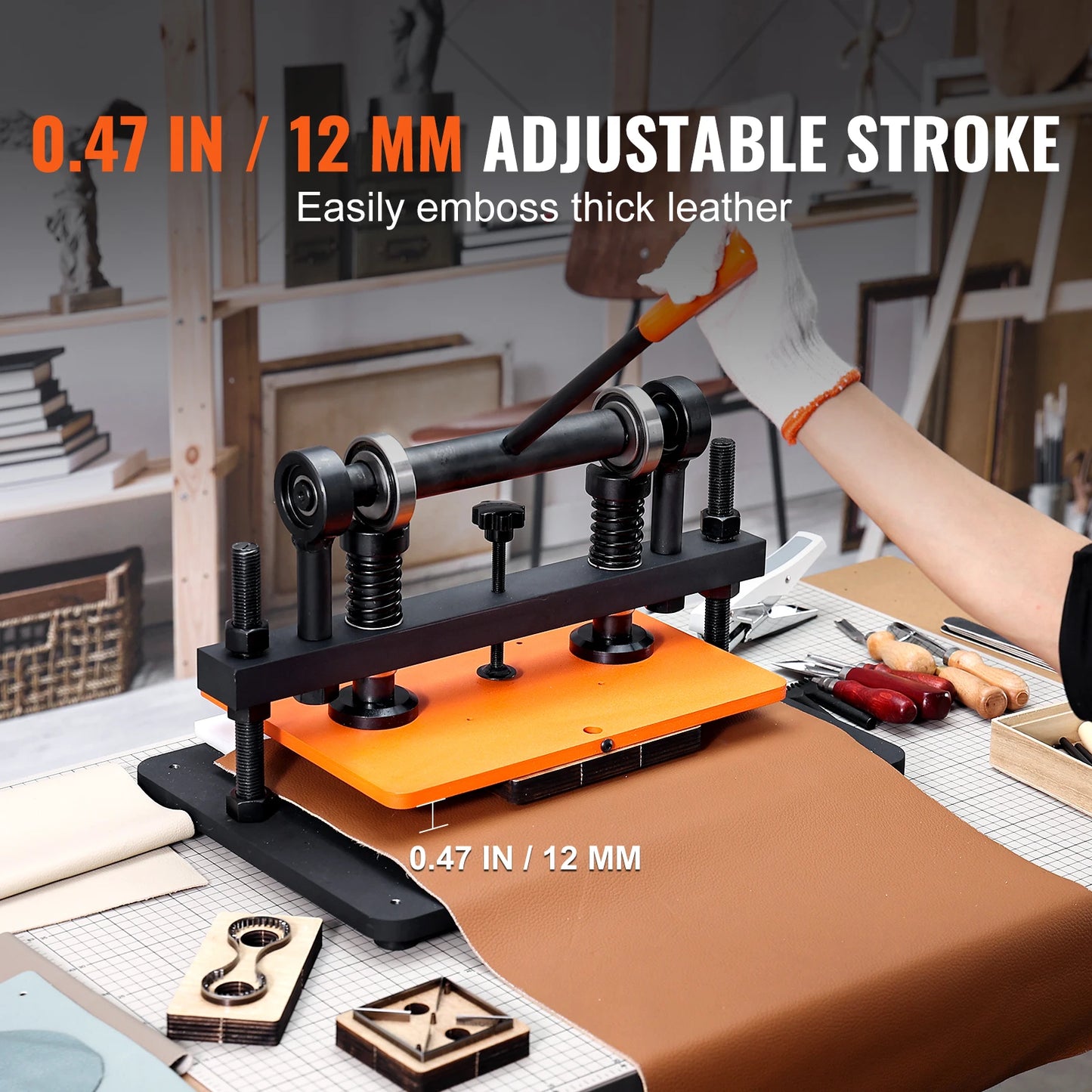 SucceBuy Leather Cutting Machine With Embossing Plate Die Cutter