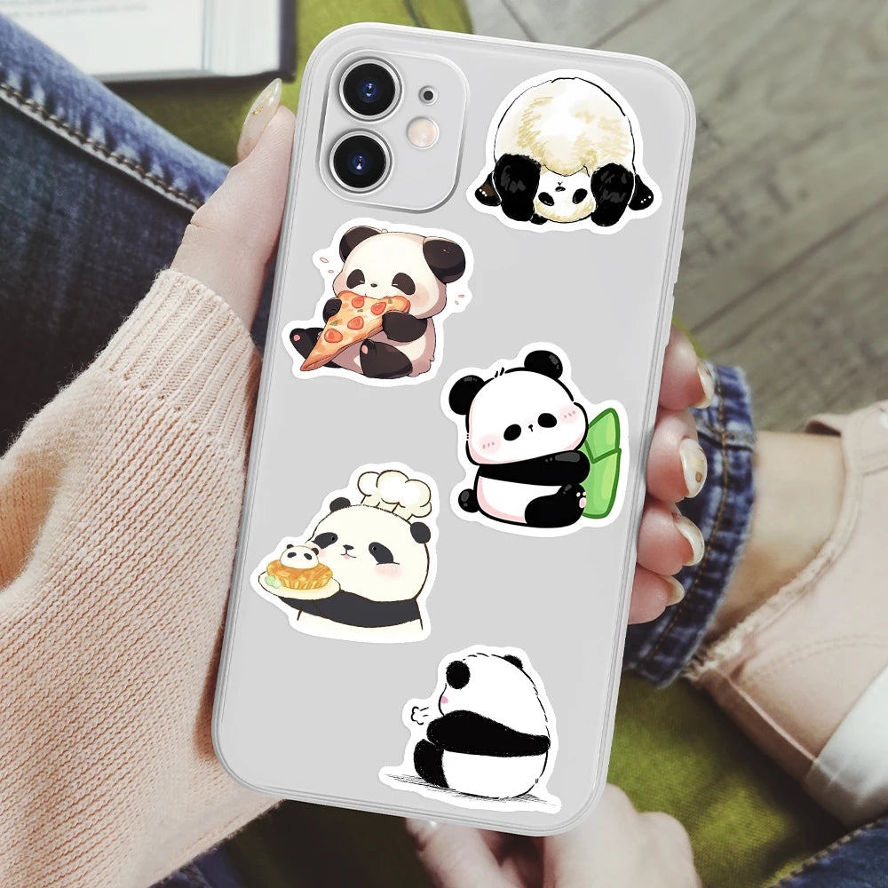 Panda Cartoon Stickers Set Waterproof Vinyl Decals For Laptop