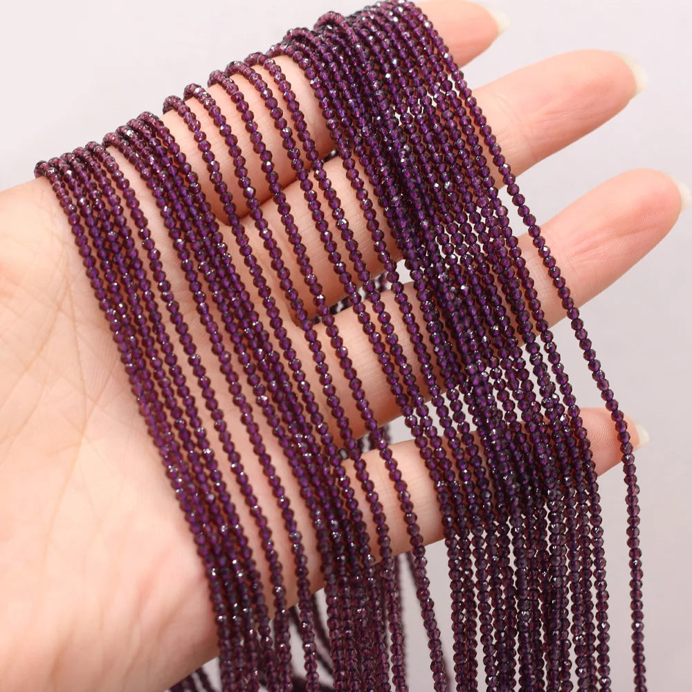 Beads 2mm Natural Semi-Precious Stones Spinel Dark Green Loose Bead for Women Jewelry Making DIY Bracelet Necklace 38cm