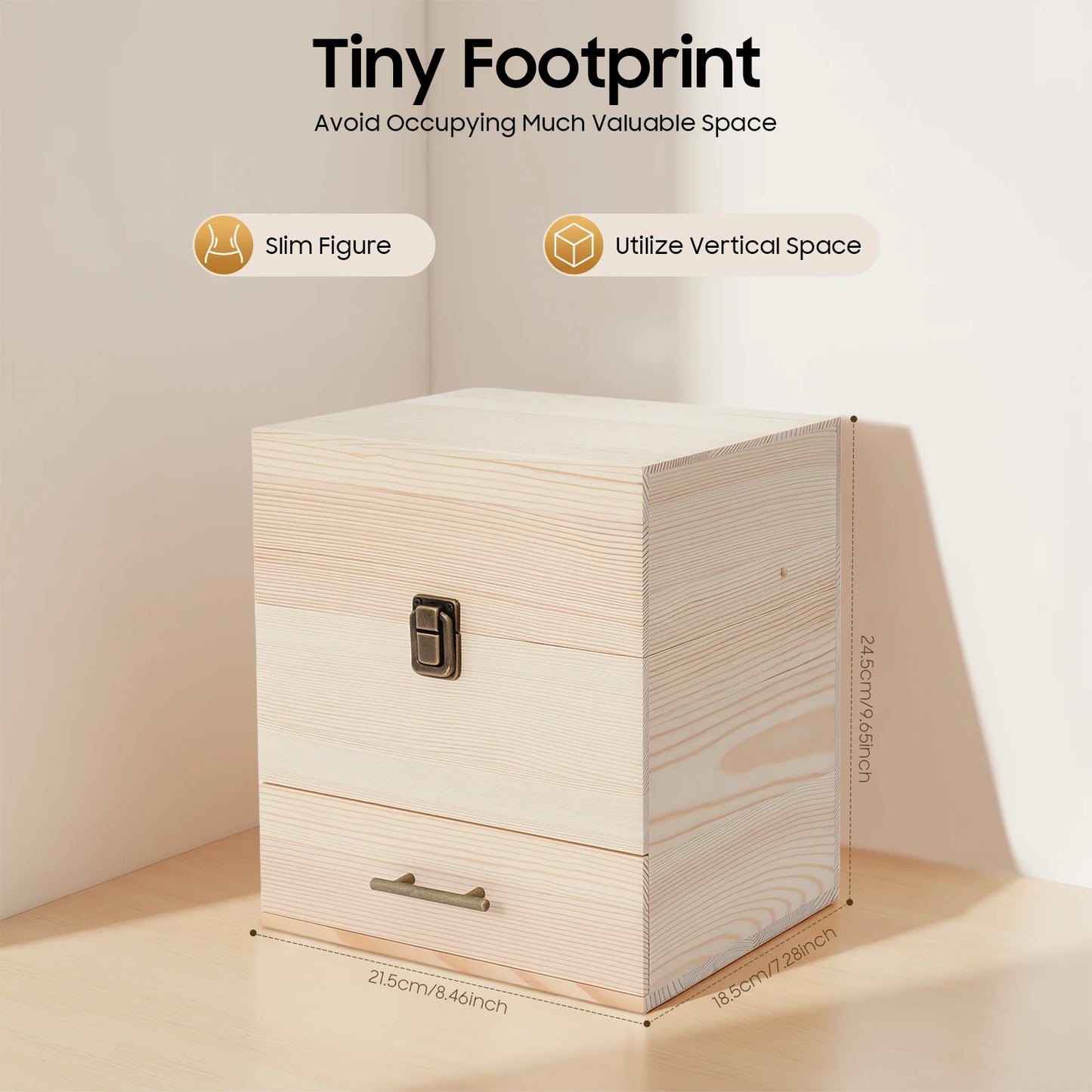 Multi-Tier Essential Oil Storage Box Organizer for 10ml Bottles
