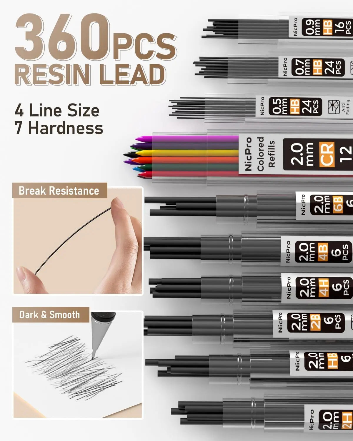 35Pcs Art Mechanical Pencil Set With Metal Drafting Pencils And Lead Holders