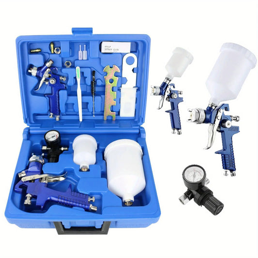 HVLP Paint Sprayer Set With Dual Nozzles For Car And Furniture