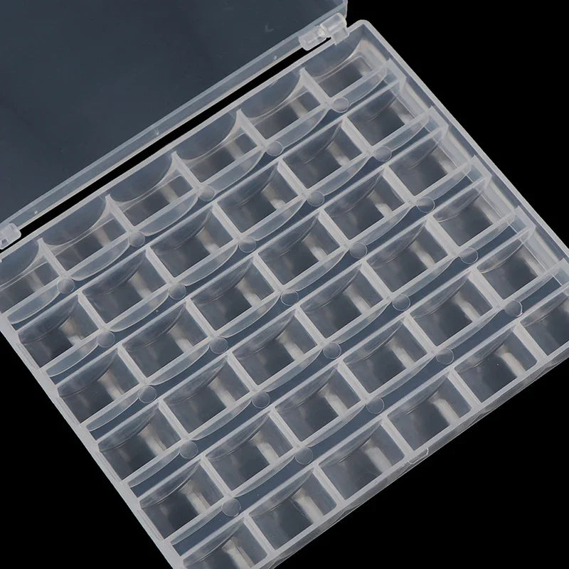 36 Grid Plastic Thread Bobbins Storage Box For Sewing Tools