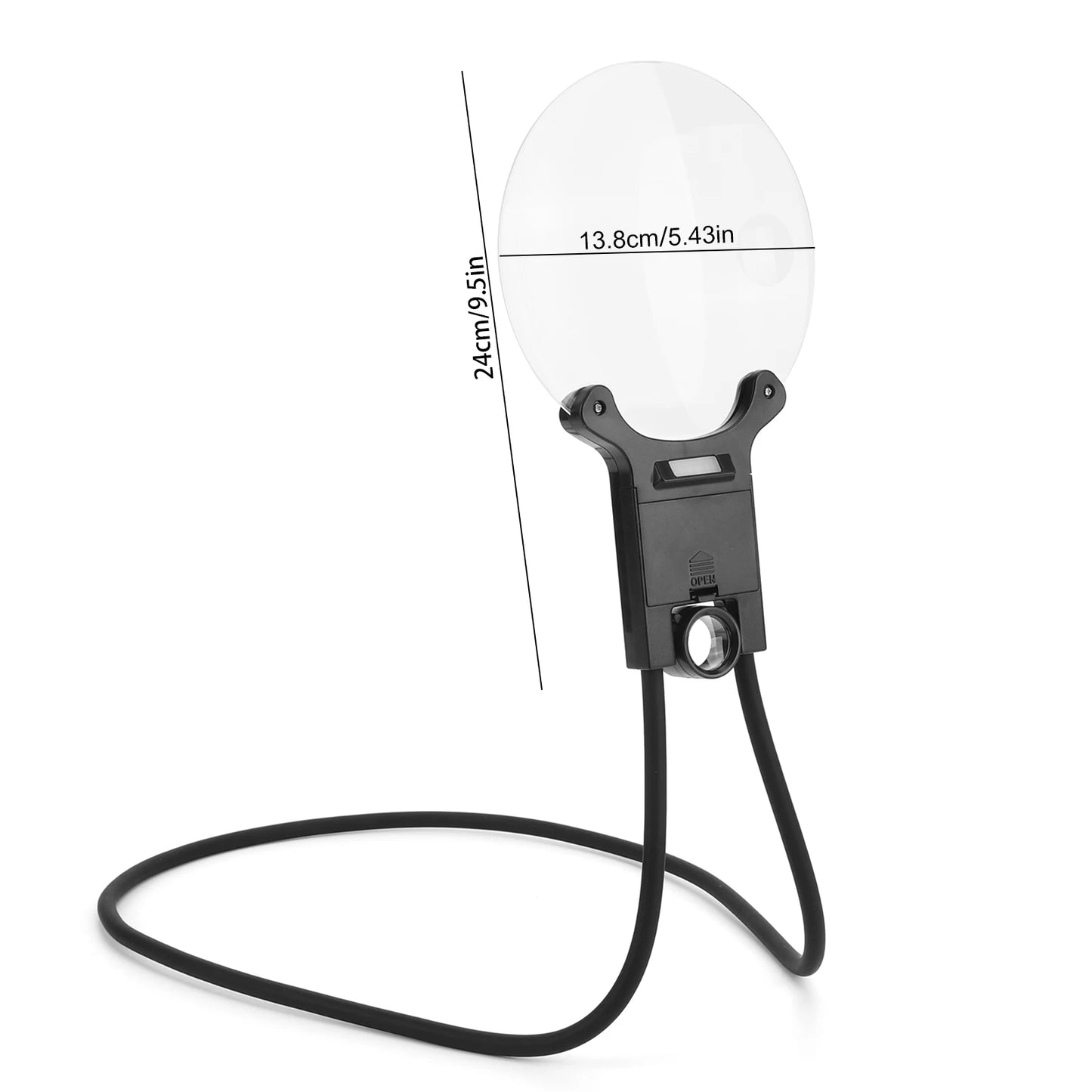 VODOOL Neck Worn Magnifier With LED Light For Reading Sewing Knitting Crafts