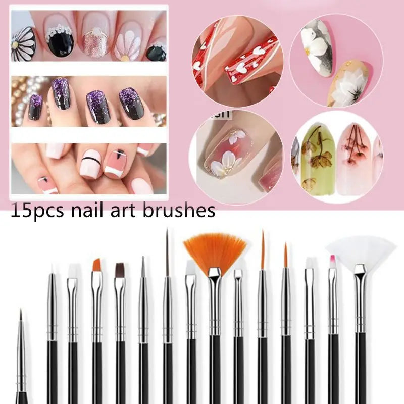 Fine Detail Paint Brush Set 15 Pieces For Miniature Art
