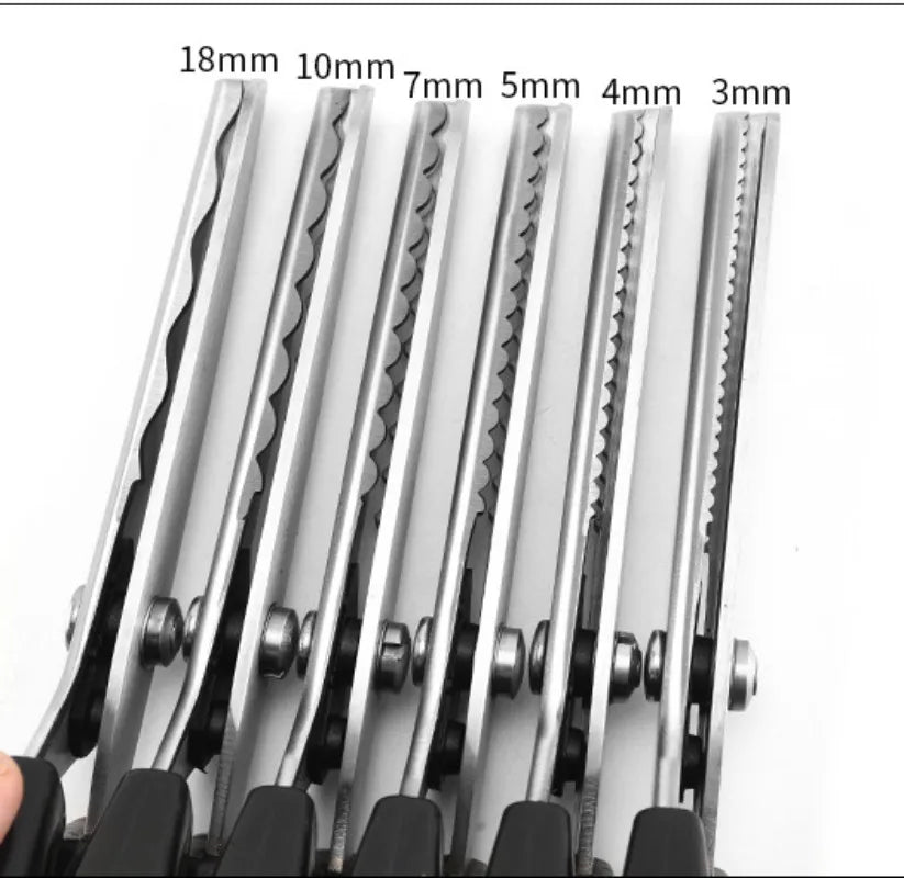 Stainless Steel Dressmaking Pinking Shears 3mm 5mm 7mm Scalloped Edge