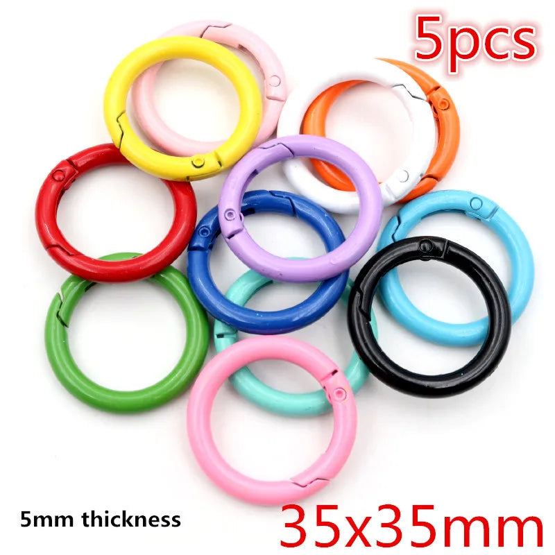 Colorful Mixed Alloy Split Jump Rings Lobster Clasp Eyelets Screw Pins Keychain DIY Jewelry Making Accessories Supplies