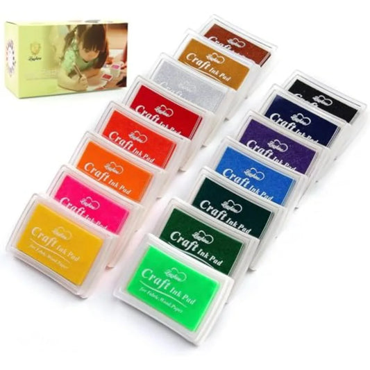 Craft Ink Pad Set For Stamps Paper Wood Fabric Pack