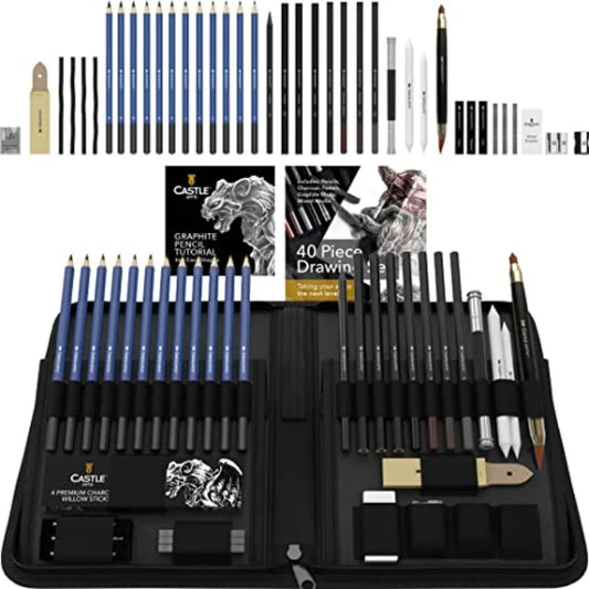 Premium Drawing And Sketching Set With Pencils Charcoal Graphite