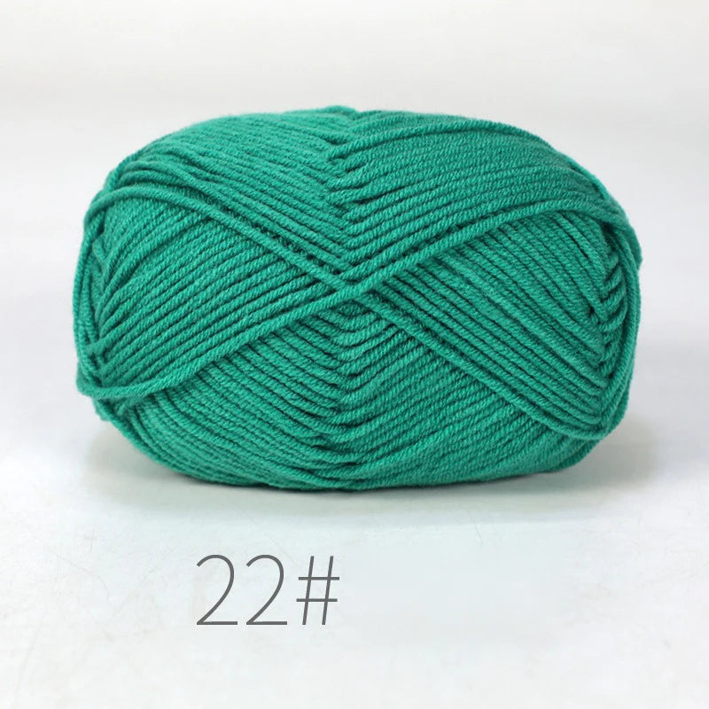 Milk Cotton Yarn Set 5Pcs For Crochet And Knitting