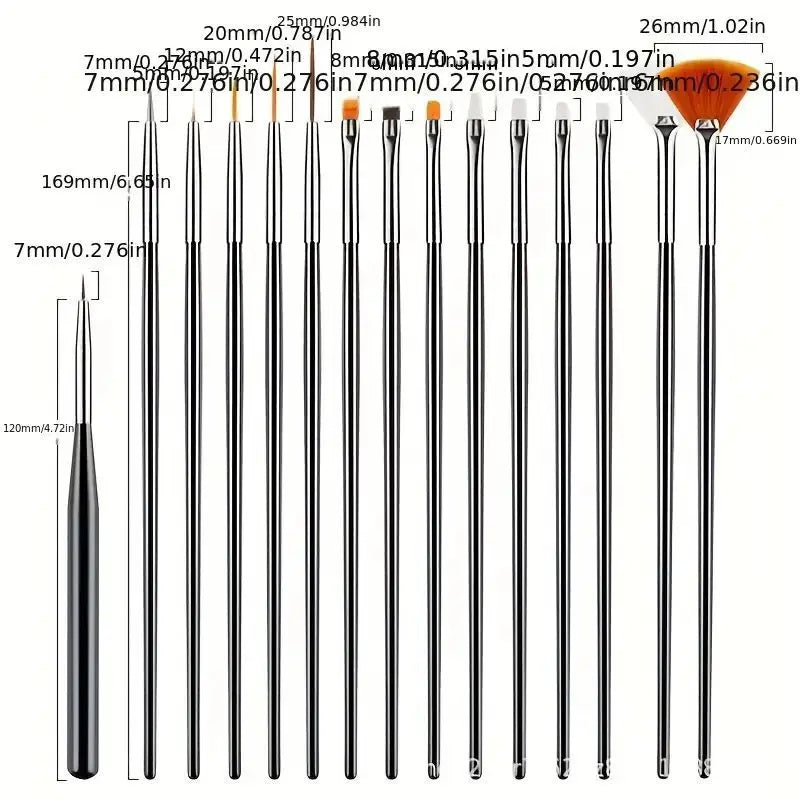 Fine Detail Paint Brush Set 15 Pieces For Miniature Art