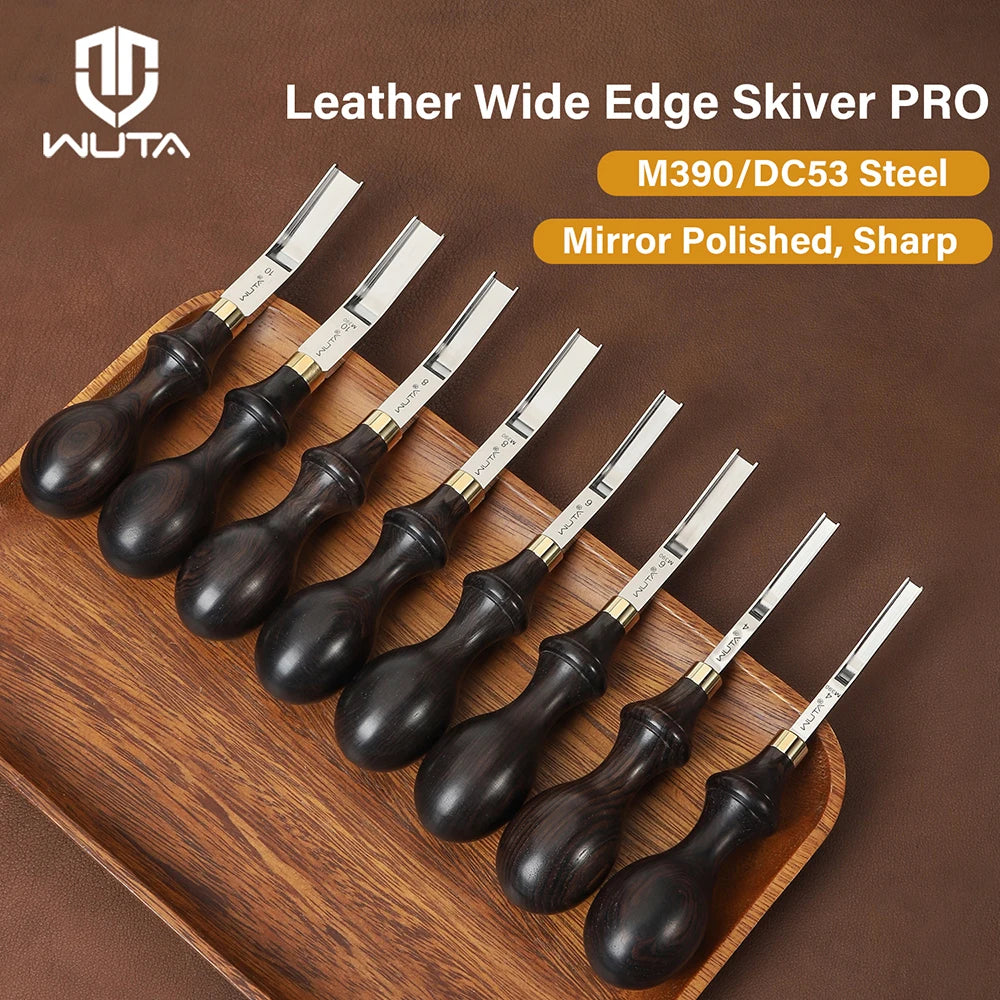 WUTA Leather Wide Edger Skiver Beveler M390 DC53 Steel