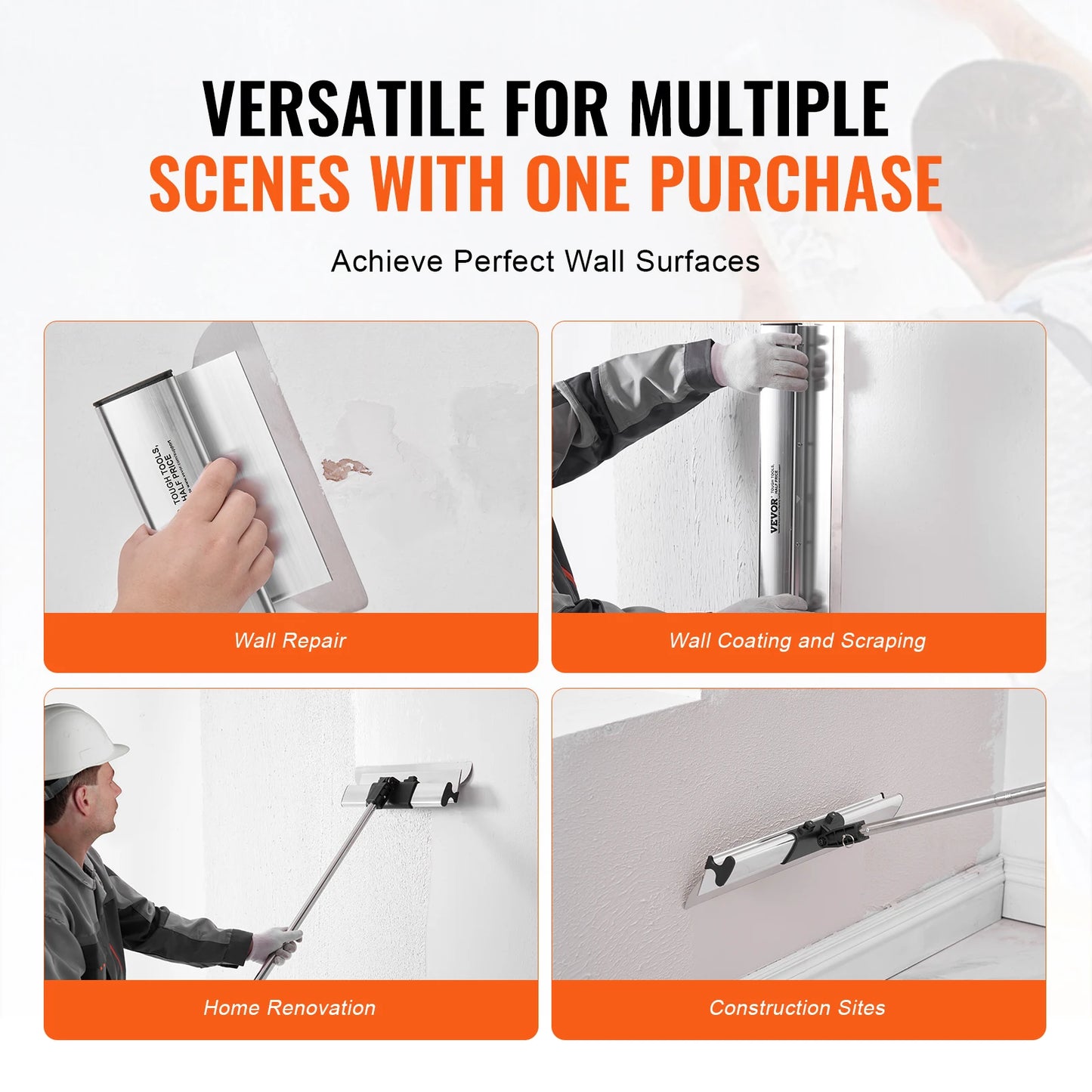 Professional Drywall Skimming Blade Set with Extension Pole