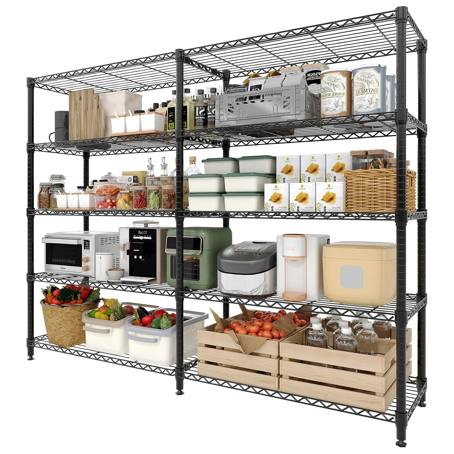 Twister.CK Heavy Duty Five-Tier Metal Shelving Unit