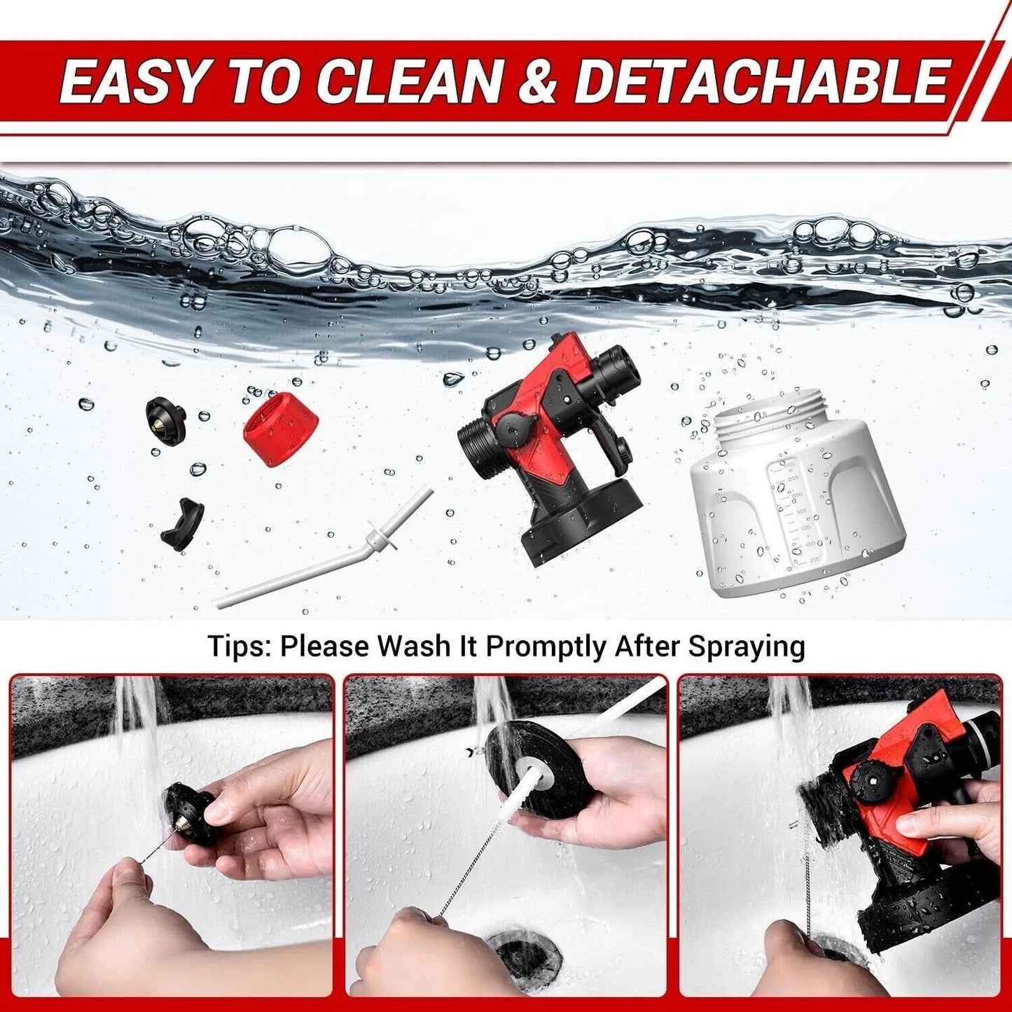 Electric Paint Sprayer 850W High Power Copper Nozzle DIY