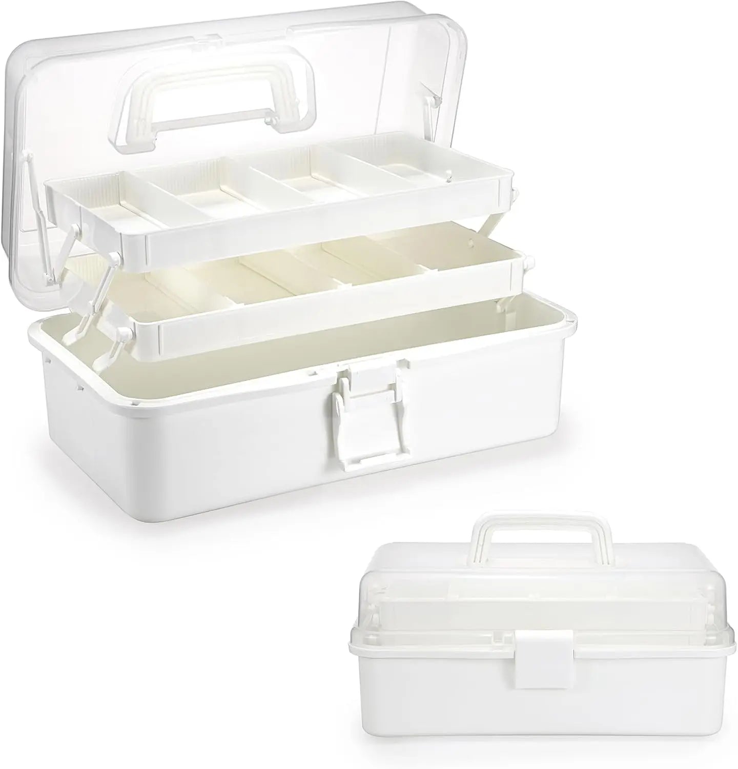 Three Layer Plastic Dividing Storage Box With Adjustable Spacers