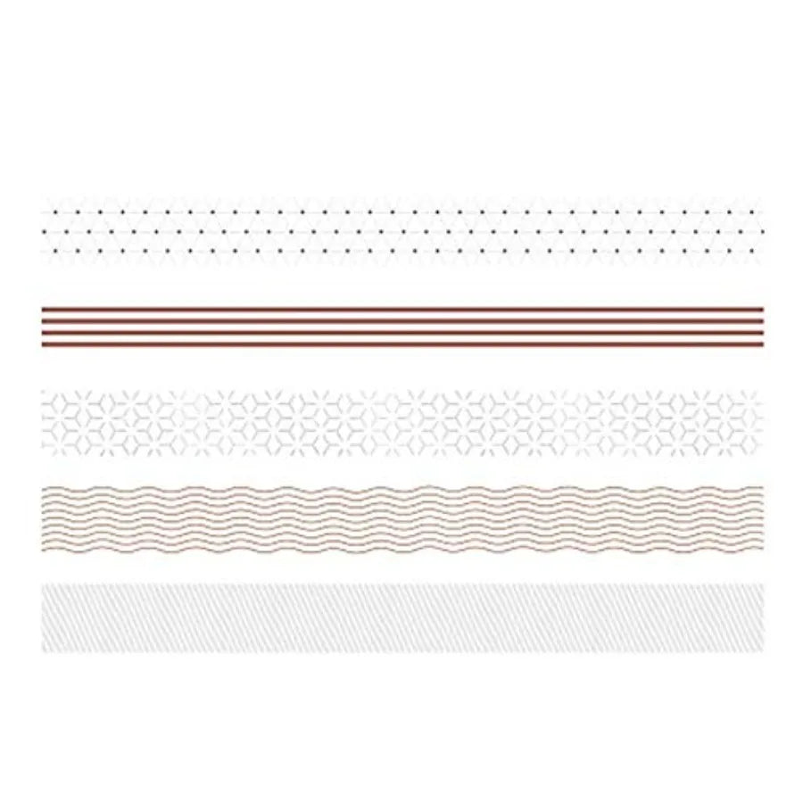 5 Rolls Washi Tape Set Creative Basic Skinny Decorative Tapes for Arts, DIY Crafts, Journals, Planners, Scrapbooking, Wrapping