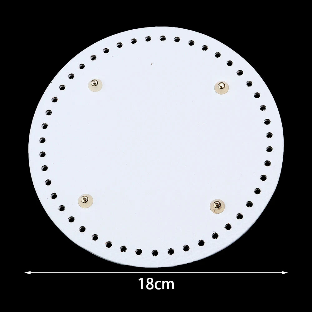 PU Leather Oval Round Bag Bottom for DIY Knitting Crochet