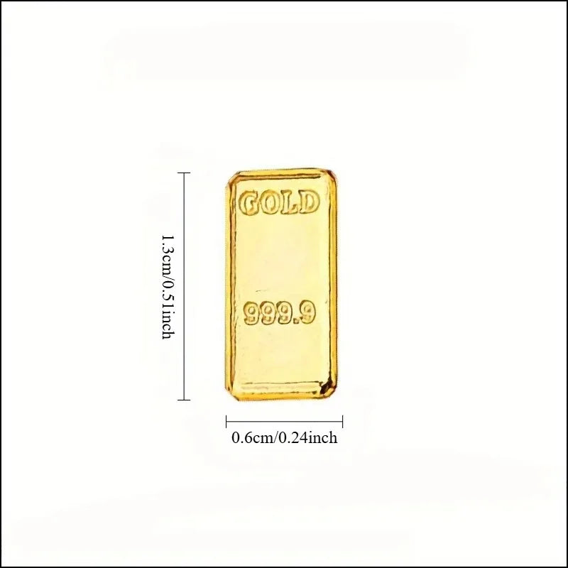 Simulated Mini Gold Bar Zinc Alloy Home Decor Gift