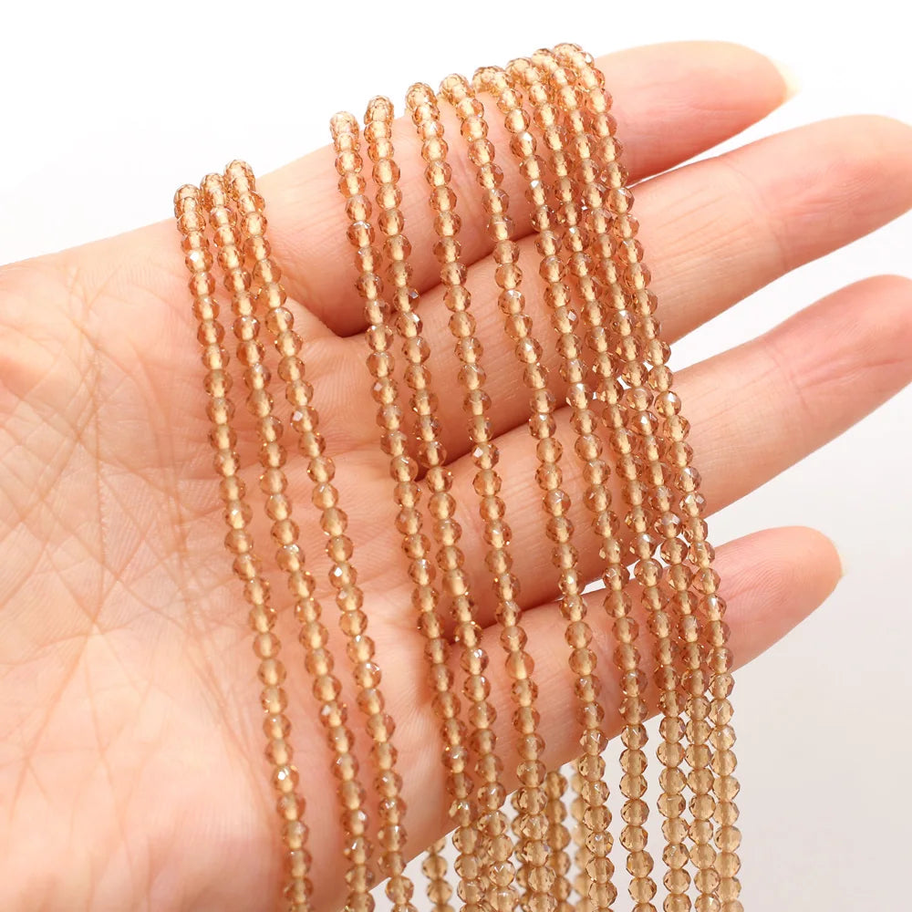 Beads 2mm Natural Semi-Precious Stones Spinel Dark Green Loose Bead for Women Jewelry Making DIY Bracelet Necklace 38cm