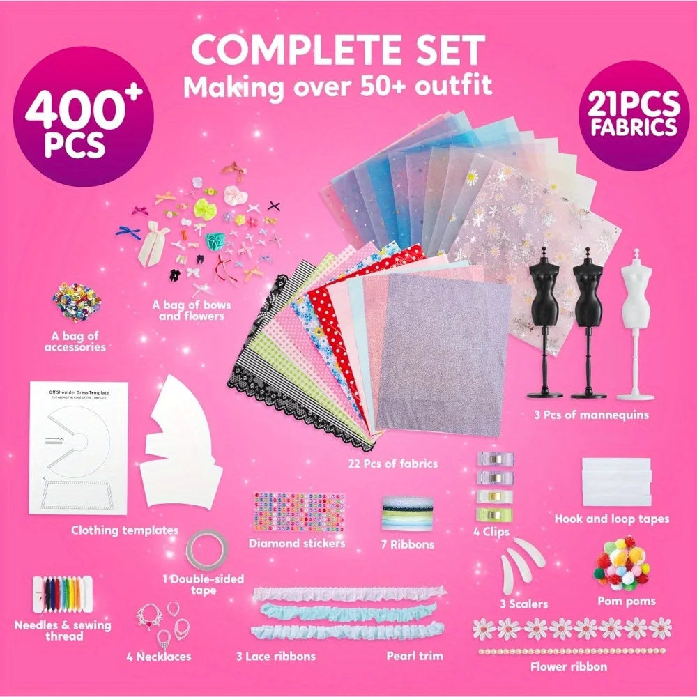 Joyfy Fashion Design Crafts Kit With Mannequins for Girls
