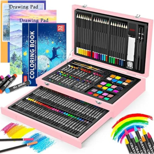 Teen Girls Art Set 150-Piece With Sketch Pads Coloring Book