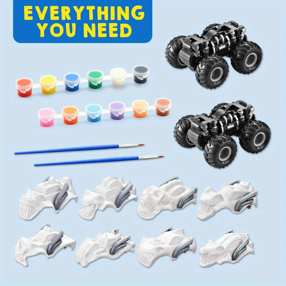Joyfy Monster Car Build Paint Kit For Kids Craft Set