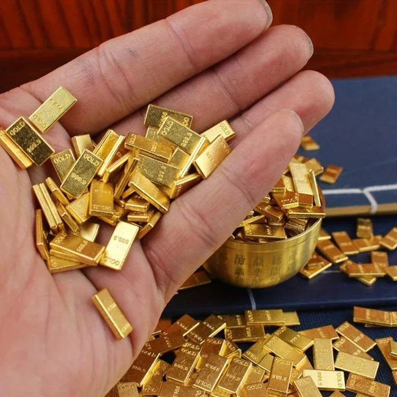 Simulated Mini Gold Bar Zinc Alloy Home Decor Gift