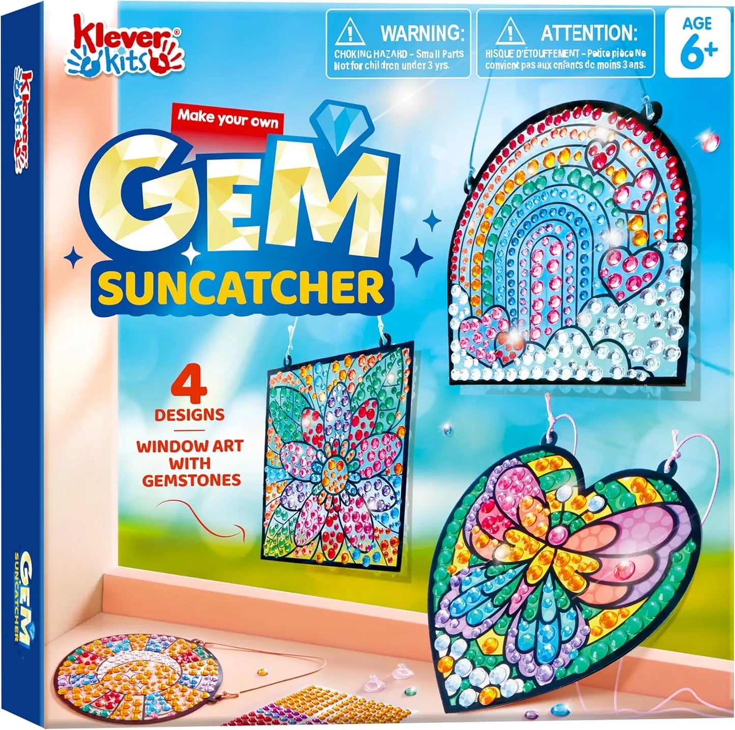 Joyfy 4Pcs Window Art Suncatcher Kits Diamond Painting For Kids