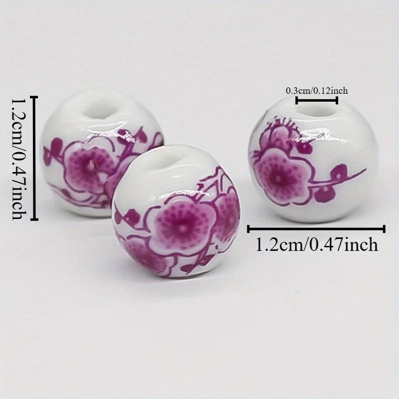 Back To Season 50Pcs Ceramic Beads For DIY Jewelry