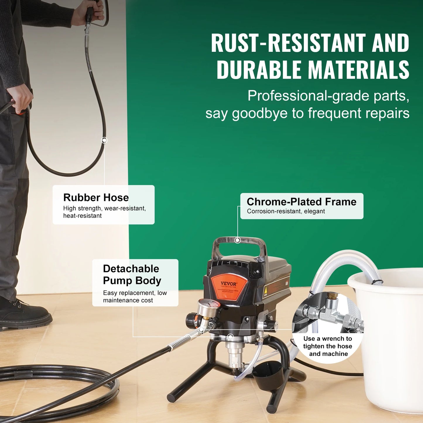 SucceBuy 750W 950W Airless Paint Sprayer 3000 PSI High Efficiency