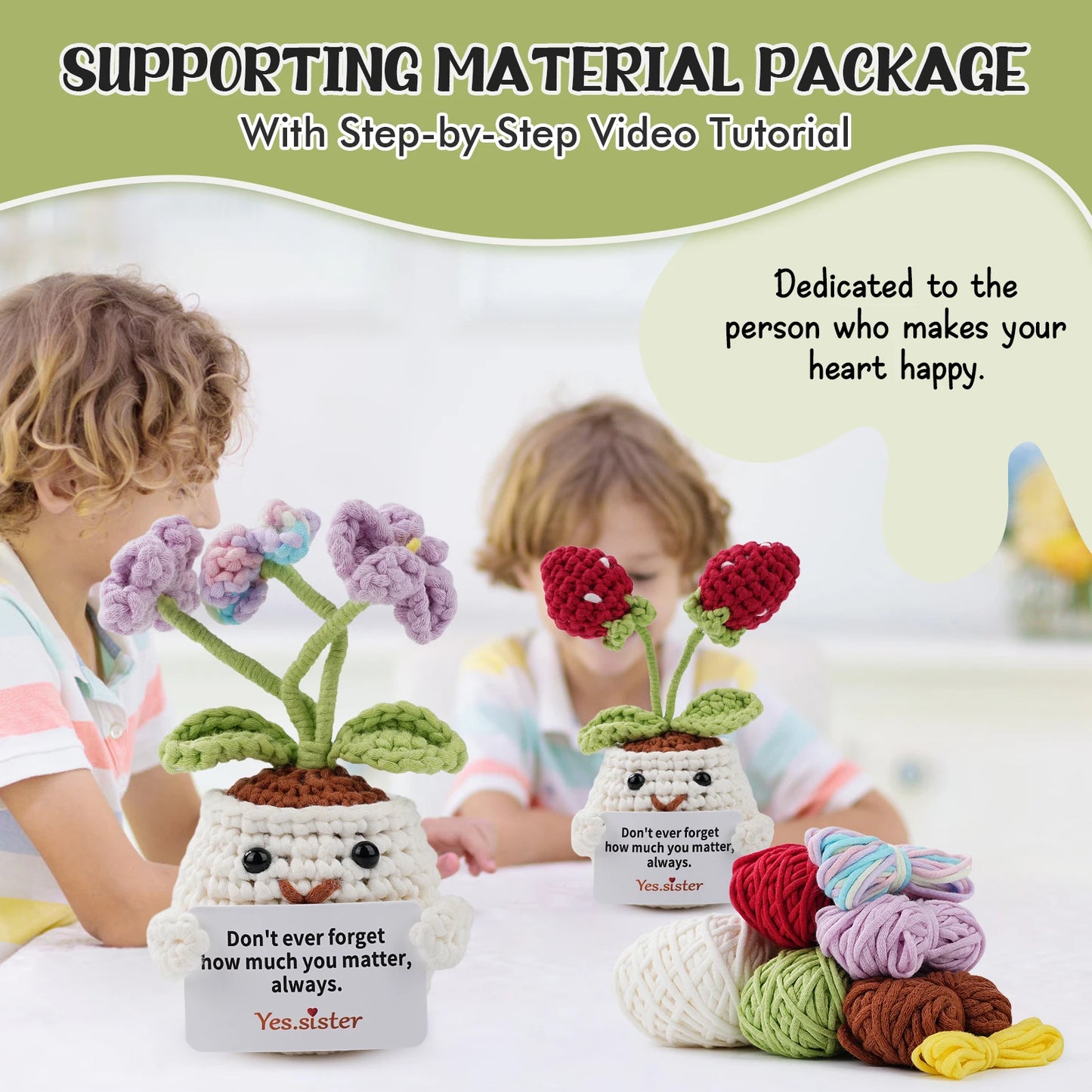 Beginner Crochet Kit Amigurumi Set With Step by Step Tutorials