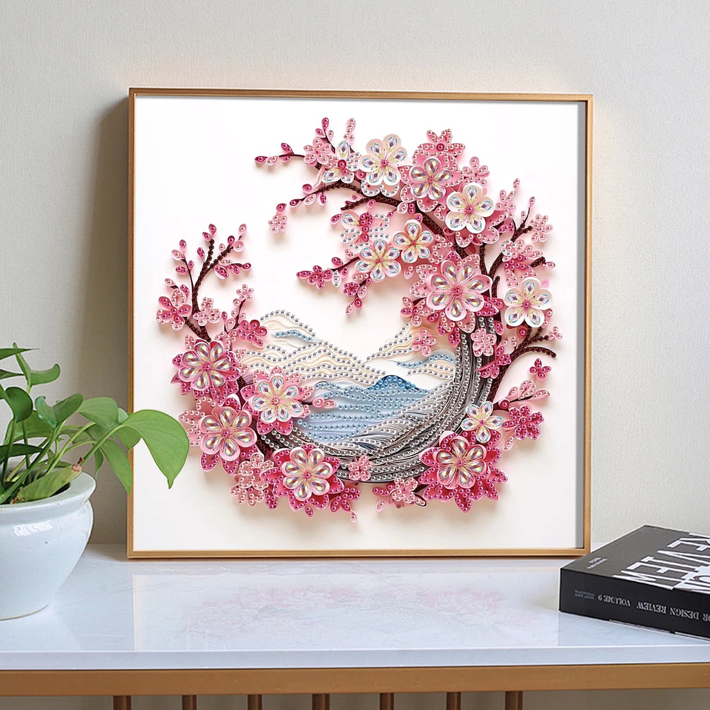 Crystal Diamond Dot Kit Peach Blossom Diamond Art For Beginners