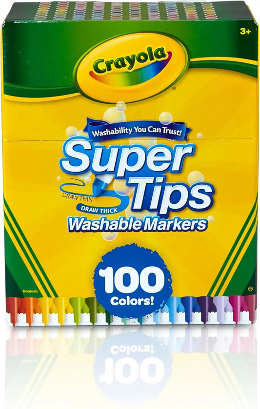 Super Tips 100 Count Washable Fine Point Marker Set