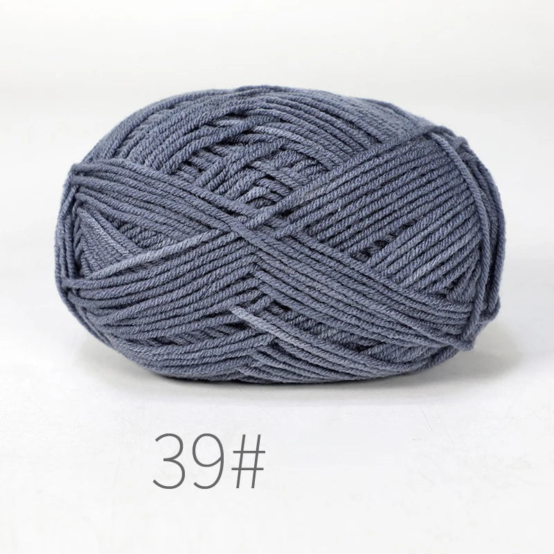 Milk Cotton Yarn Set 5Pcs For Crochet And Knitting