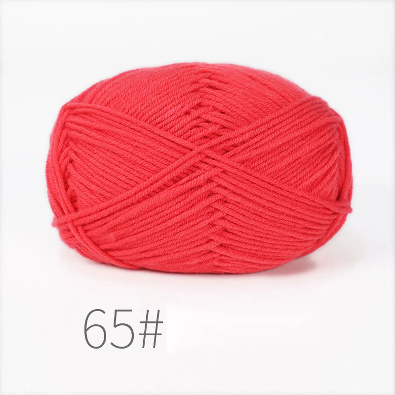 Milk Cotton Yarn Set 5Pcs For Crochet And Knitting