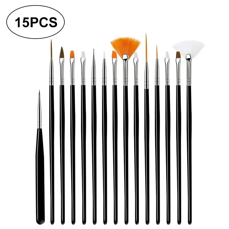 Fine Detail Paint Brush Set 15 Pieces For Miniature Art