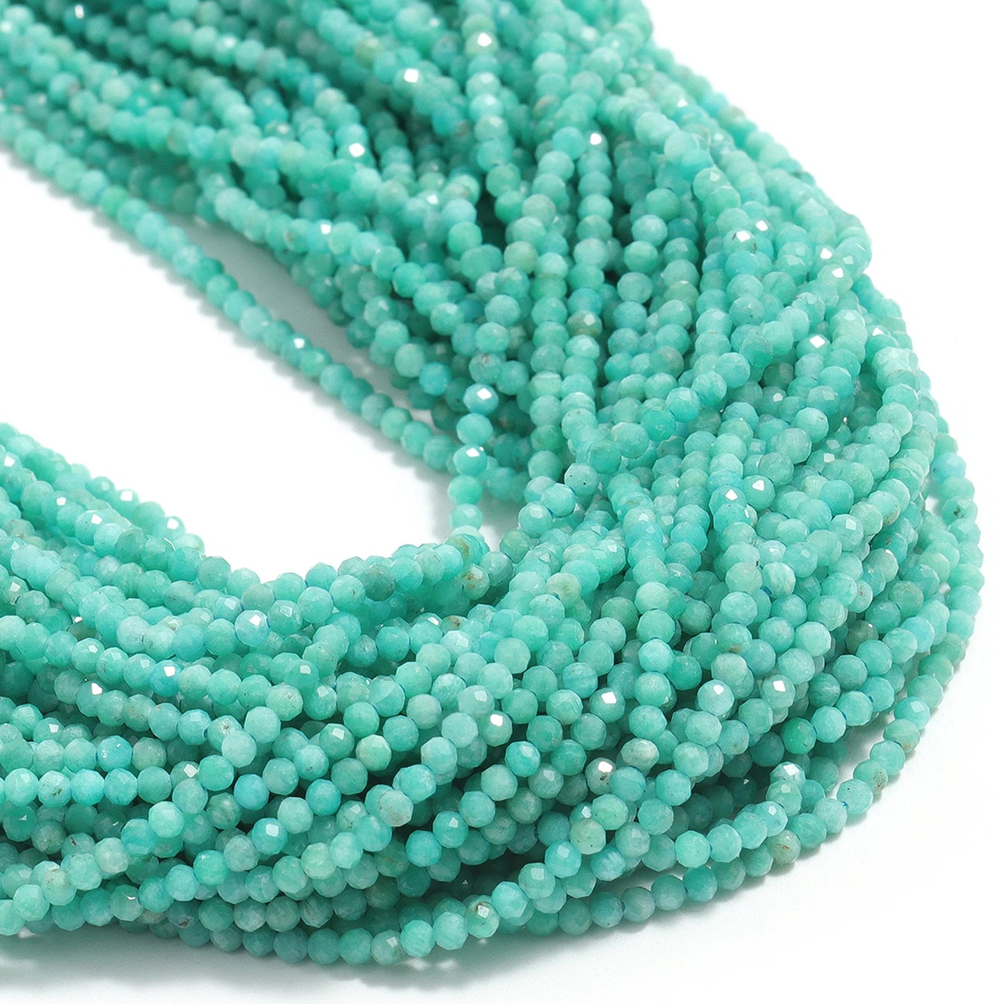 2 3 4mm Faceted Tiny Beads Natural Aquamarine Lapis Lazuli Tourmaline Amethyst Stone Beads for Jewelry Making 2030