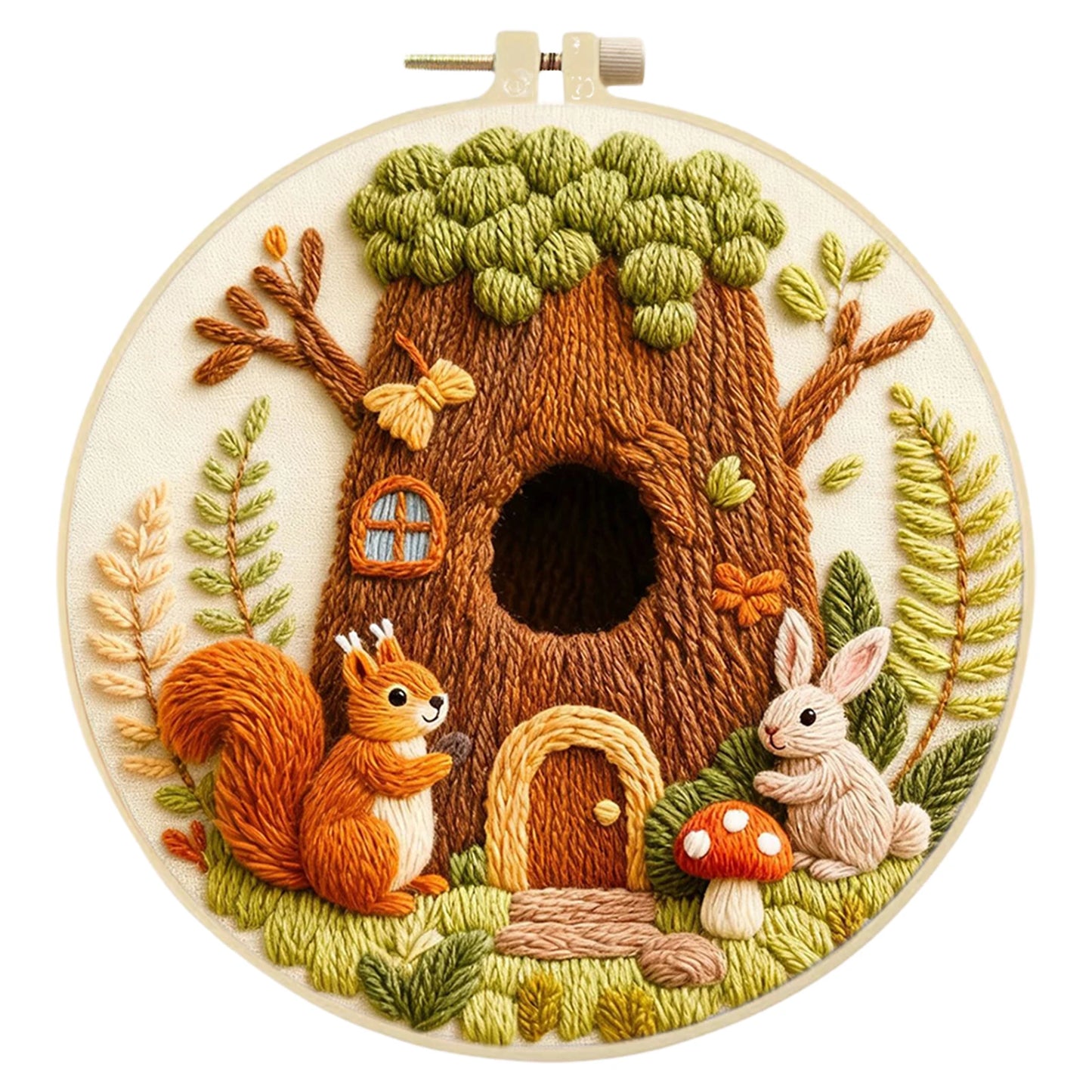 Autumn Embroidery Kit With Hoop For Beginners Craft Lovers Gift