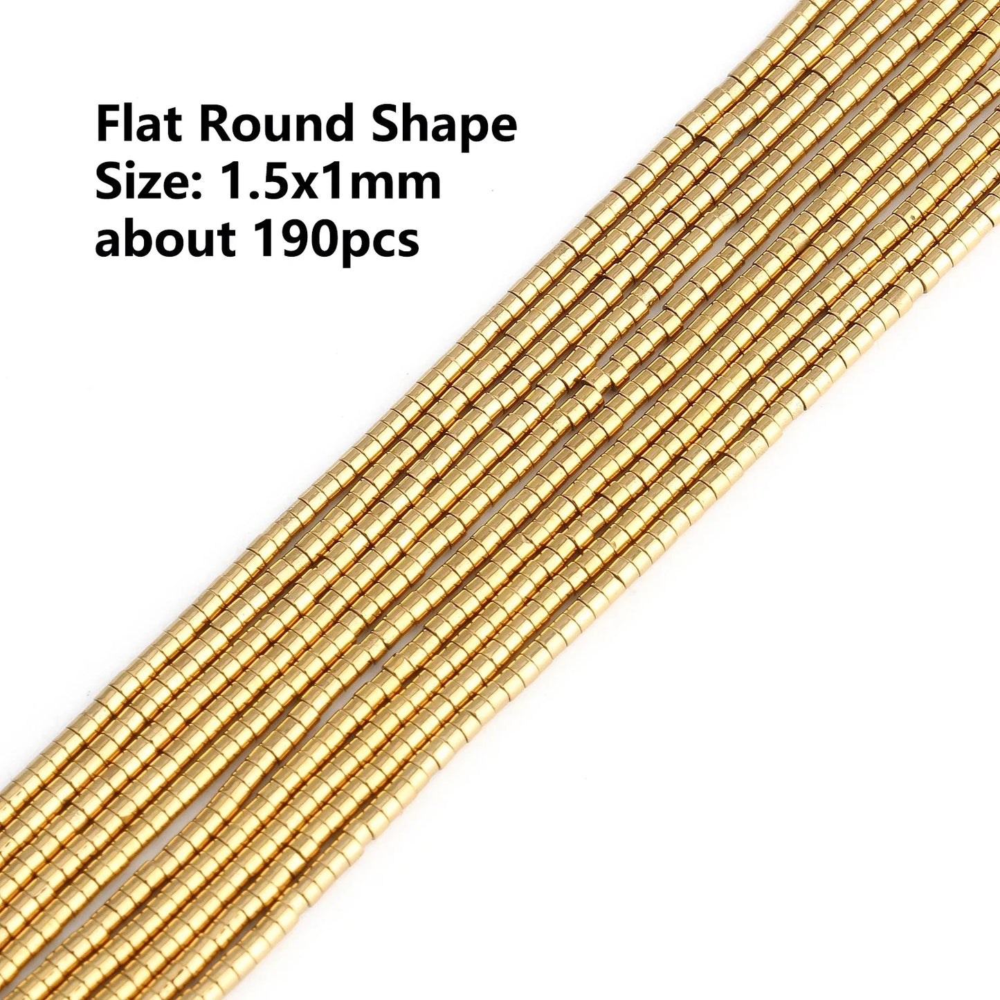 Color Retention Real Gold Plated Hematite Bead Irregular Heart Cube Rondelle Spacer Beads For Jewelry Making Diy Bracelet 15inch