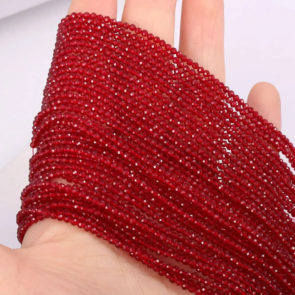Beads 2mm Natural Semi-Precious Stones Spinel Dark Green Loose Bead for Women Jewelry Making DIY Bracelet Necklace 38cm