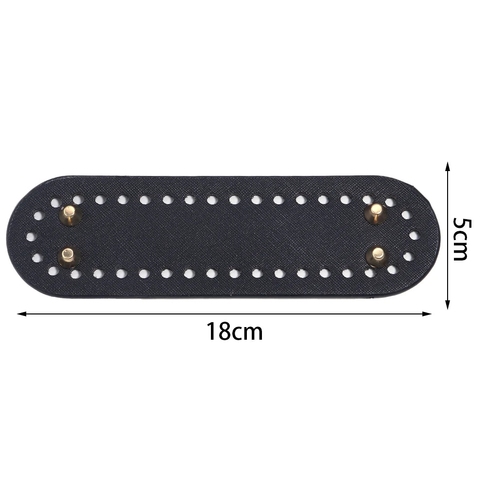 PU Leather Oval Round Bag Bottom for DIY Knitting Crochet