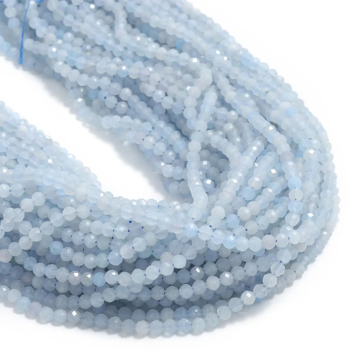 2 3 4mm Faceted Tiny Beads Natural Aquamarine Lapis Lazuli Tourmaline Amethyst Stone Beads for Jewelry Making 2030