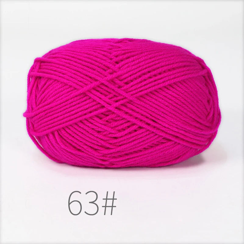 Milk Cotton Yarn Set 5Pcs For Crochet And Knitting
