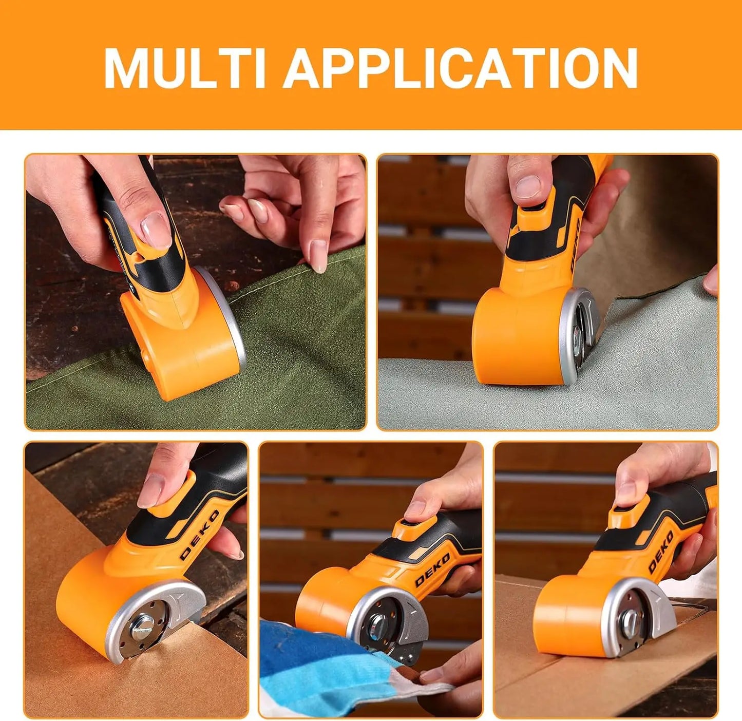 DEKO Electric Sewing Scissors Pro 3.7V Cardboard Cutter